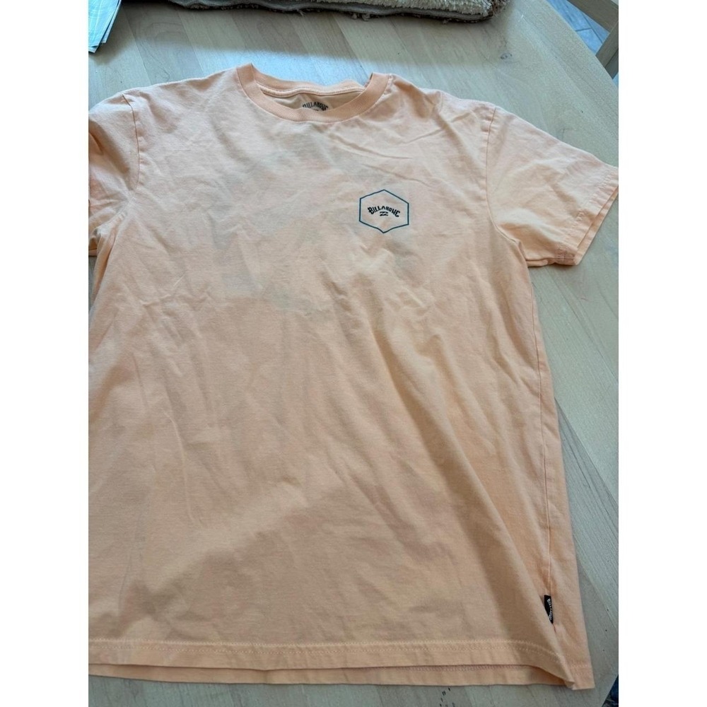 Billabong Mens Peach Premium Graphic T-Shirt Small Short Sleeve Cotton Surf Tee